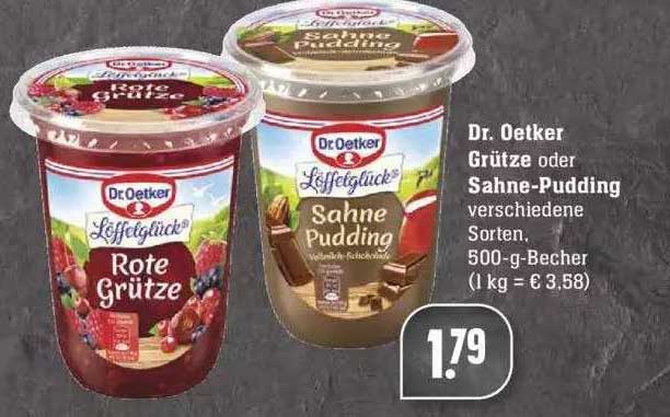 Dr Oetker Gr Tze Oder Sahne Pudding Angebot Bei Edeka