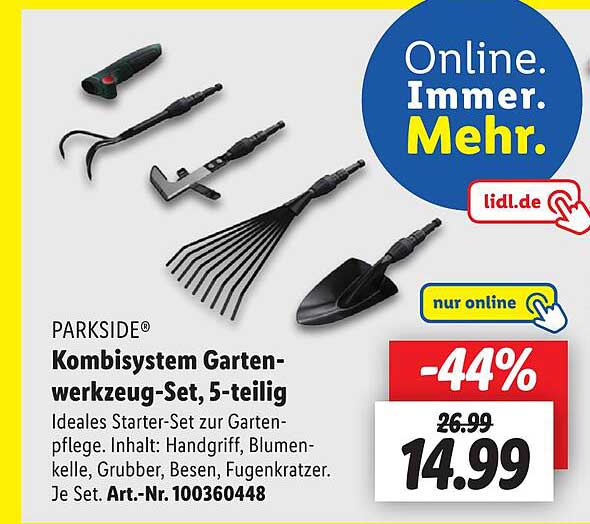 Parkside Kombisystem Gartenwerkzeug Set Teilig Angebot Bei Lidl Prospekte De