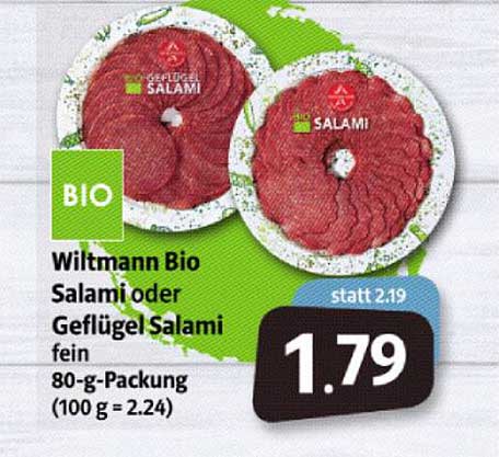 Wiltmann Bio Salami Oder Gefl Gel Salami Angebot Bei Markant Markt