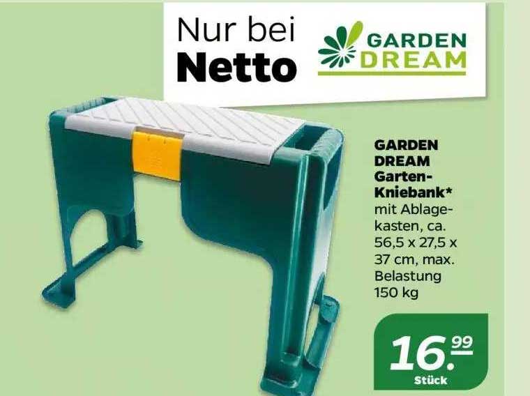 Garden Dream Gartenkniebank Angebot bei Netto 1Prospekte.de