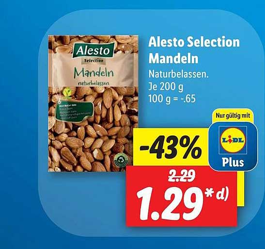 Alesto Selection Mandeln Angebot bei Lidl