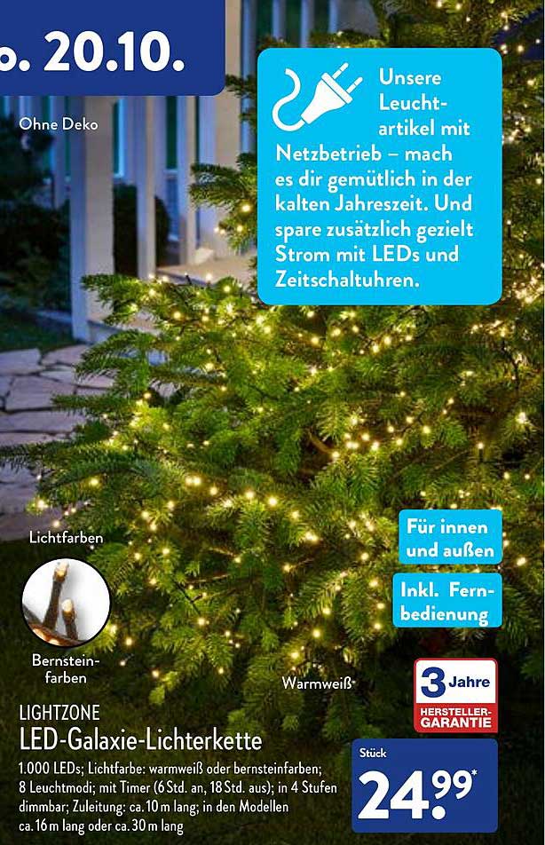 Lightzone Led-galaxie-lichterkette Angebot bei ALDI Nord