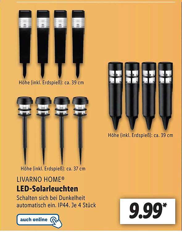 Livarno Home Ledsolarleuchten Angebot bei Lidl 1Prospekte.de