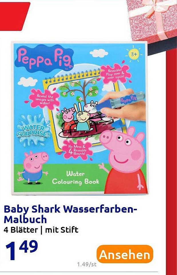 Aquarell Malbuch Für Kinder Ab 1 Jahr – 26 Magische Seiten Mit 3 Pinseln, Fördert Kreativität
