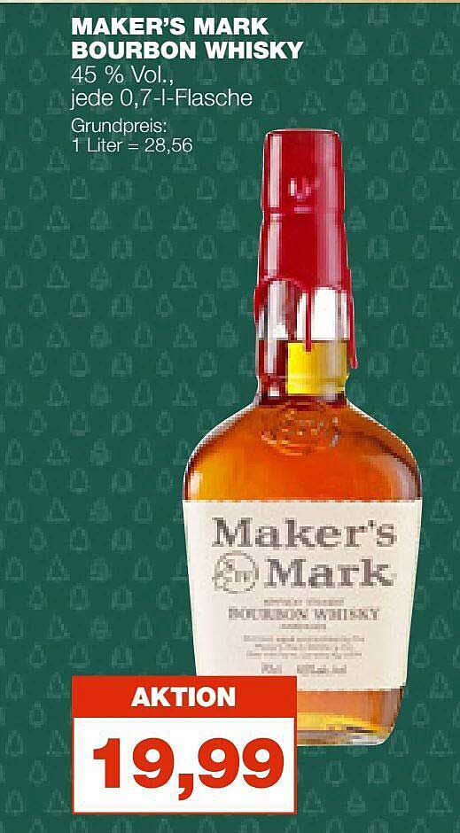 Maker's Mark Bourbon Whisky Angebot bei Real - 1Prospekte.de