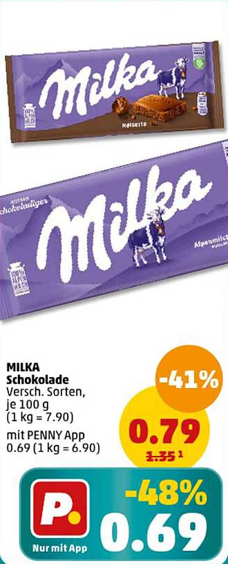 Elegantes Milka Schokolade Angebot Penny Bild