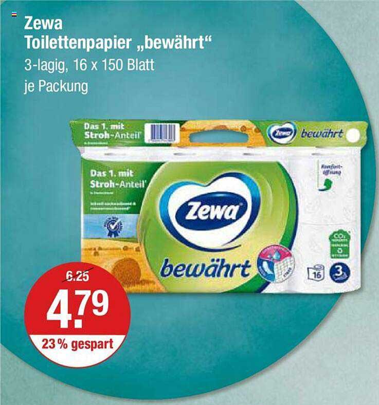 V-Markt Zewa Toilettenpapier „bewährt“