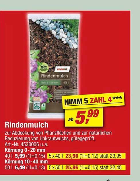 Rindenmulch Angebot bei Toom Baumarkt 1Prospekte.de