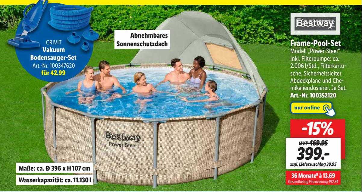 Bestway Framepoolset Angebot bei Lidl 1Prospekte.de