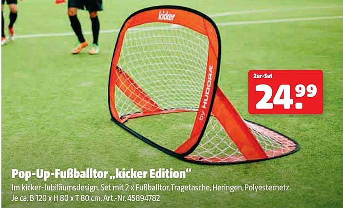 Edition“ Hagebaumarkt bei „kicker Angebot Pop-up-fußballtor