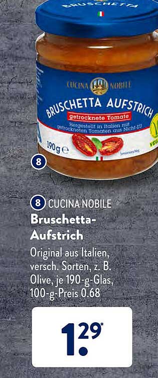 Cucina Nobile Bruschetta-aufstrich Angebot bei ALDI sud