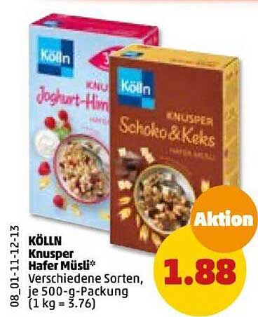 Kölln Knusper Hafer Müsli Angebot bei Penny - 1Prospekte.de
