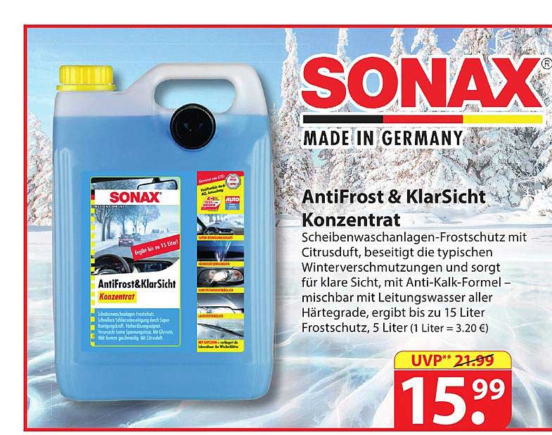 SONAX AntiFrost+KlarSicht IceFresh Gebrauchsfertig bis -20° C (3