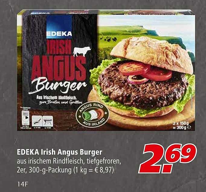 Edeka Irish Angus Burger Angebot bei Marktkauf