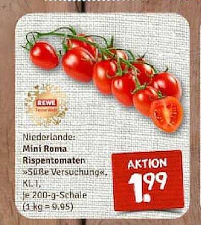Mini Roma Rispentomaten Angebot bei Nahkauf - 1Prospekte.de