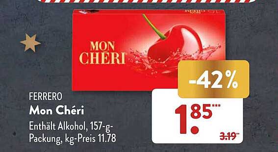 Ab Wie Viel Jahren Darf Man Mon Cherie Kaufen Ferrero Mon Chéri Angebot bei ALDI SÜD - 1Prospekte.de