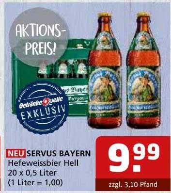 Getränke Quelle Servus Bayern Hefeweissbier Hell