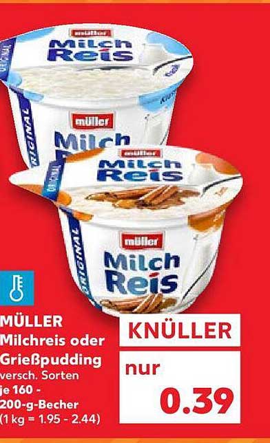 Müller Milchreis Oder Grießpudding Angebot bei Kaufland - 1Prospekte.de