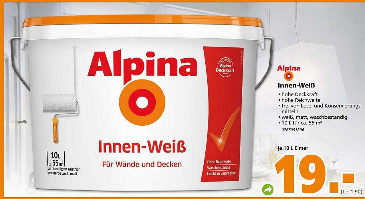 46+ Netto Alpina Weiß, Die matte, weiße wandfarbe verfügt über