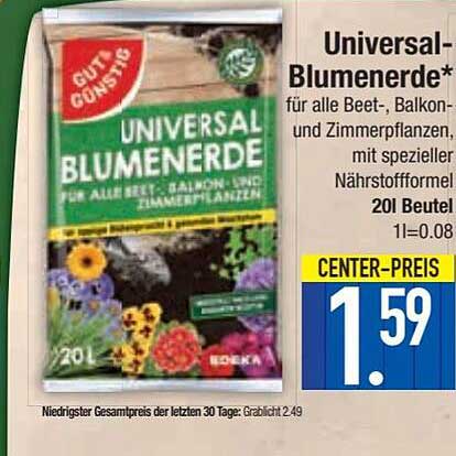 Gut & Günstig Universalblumenerde Angebot bei E Center 1Prospekte.de