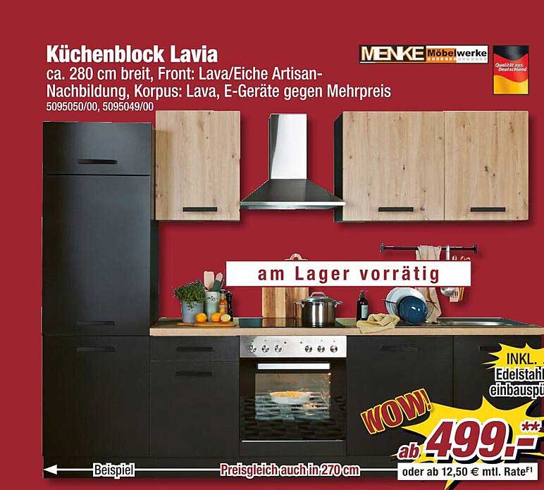 Menke Küchenblock Lavia Angebot bei POCO
