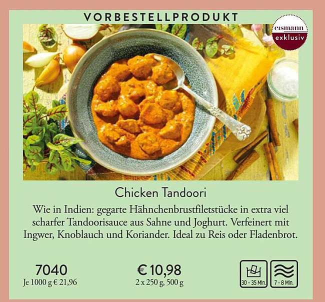 Eismann Chicken Tandoori