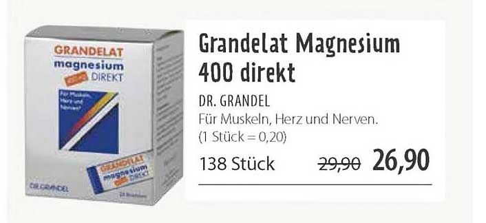Superbiomarkt Grandelat Magnesium 400 Direkt Dr. Grandel