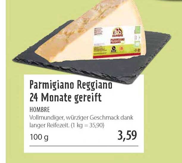 Superbiomarkt Parmigiano Reggiano 24 Monate Gereift Hombre