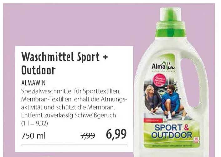 Superbiomarkt Waschmittel Sport + Outdoor Almawin