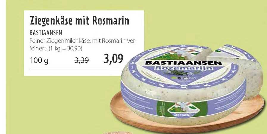 Superbiomarkt Ziegenkäse Mit Rosmarin Bastiaansen