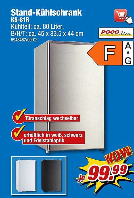 Standkühlschrank Angebot bei POCO 1Prospekte.de