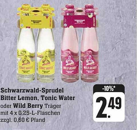 Schwarzwald-sprudel Bitter Lemon, Tonic Water Oder Wild Berry Angebot ...