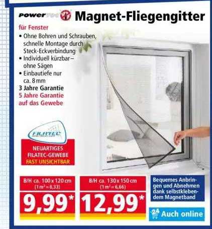 hecht Magnet-Fliegengitter EASY ca. 130 x 150 cm Angebot bei Norma24