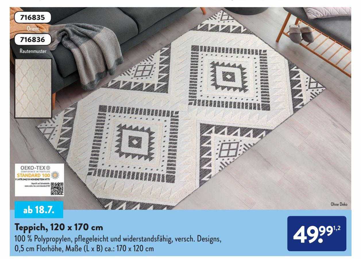 Teppich, 120 X 170 Cm Angebot bei ALDI Nord 1Prospekte.de