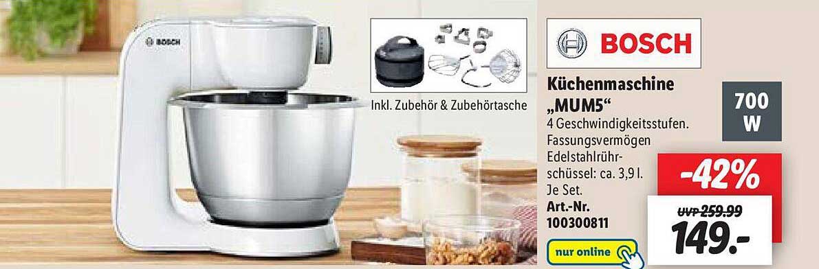 Bosch Küchenmaschine „MUM5” Angebot bei Lidl 1Prospekte.de
