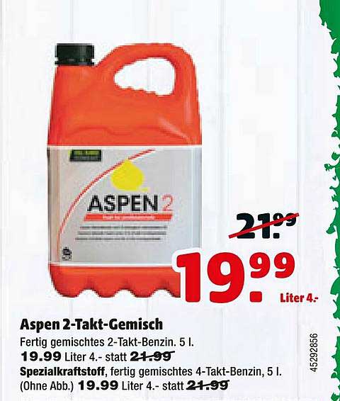 Aspen 2taktgemisch Angebot bei Hagebaumarkt