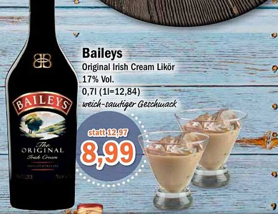 Baileys Original Irish Cream Likör Angebot bei Aktiv Irma 1Prospekte.de