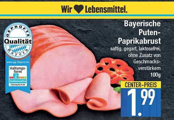 Bayerische Puten-paprikabrust Angebot bei E Center - 1Prospekte.de