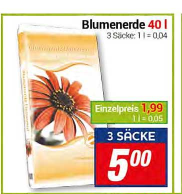 Blumenerde 40 L Angebot bei Centershop - 1Prospekte.de