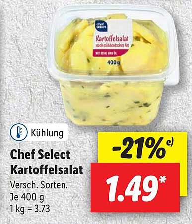 Lidl Angebot Kartoffelsalat Select bei Chef