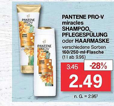 Pantene Pro-v Miracles Shampoo, Pflegespülung Oder Haarmaske Angebot ...