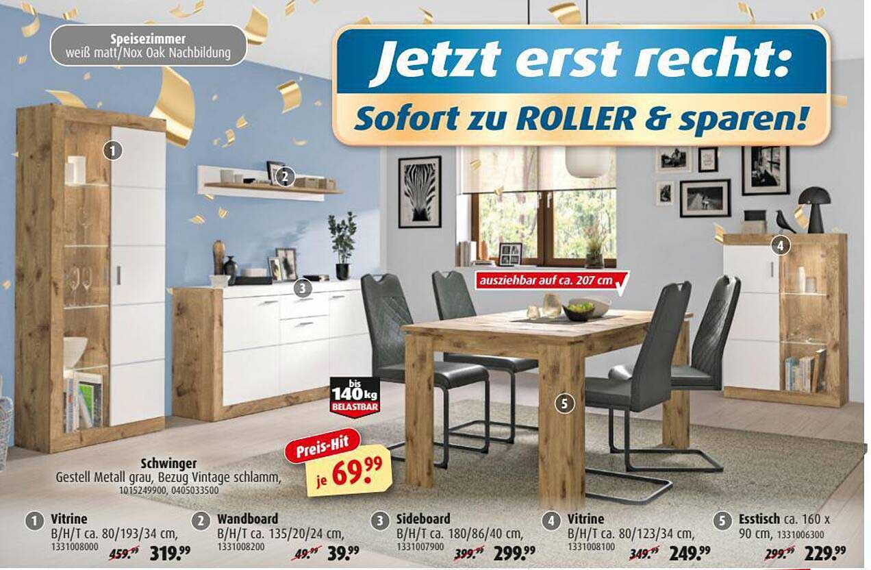 Speisezimmer Angebot bei ROLLER 1Prospekte.de