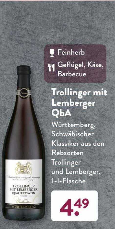 Trollinger Mit Lemberger Qba Angebot bei ALDI SÜD - 1Prospekte.de