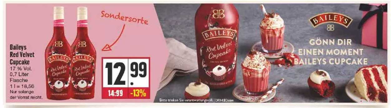 Baileys Red Velvet Cupcake Angebot bei EDEKA
