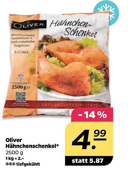 Oliver Hähnchenschenkel Angebot bei Netto