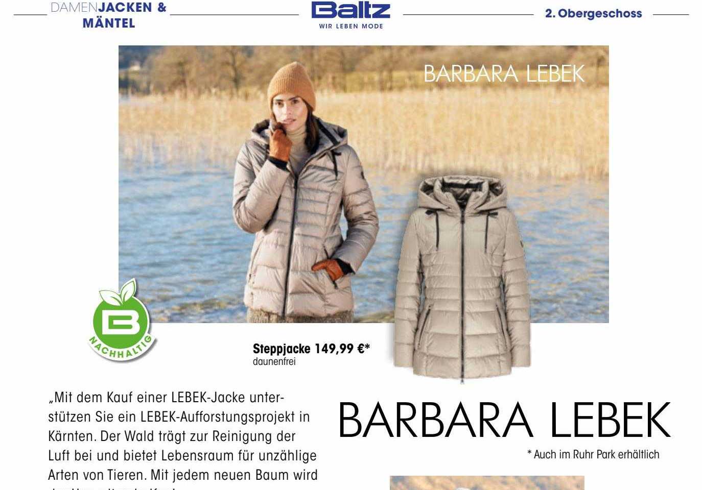 Barbara Lebek Steppjacke Angebot bei Baltz