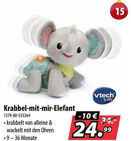 Vtech 80-533264 Krabbel-mit-mir-Elefant 