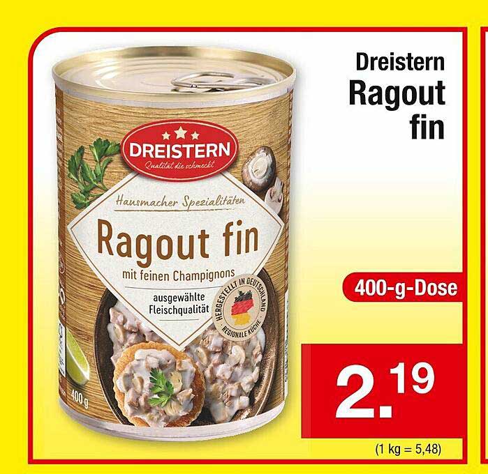 Dreistern Ragout Fin Angebot Bei Zimmermann 1prospektede 5295