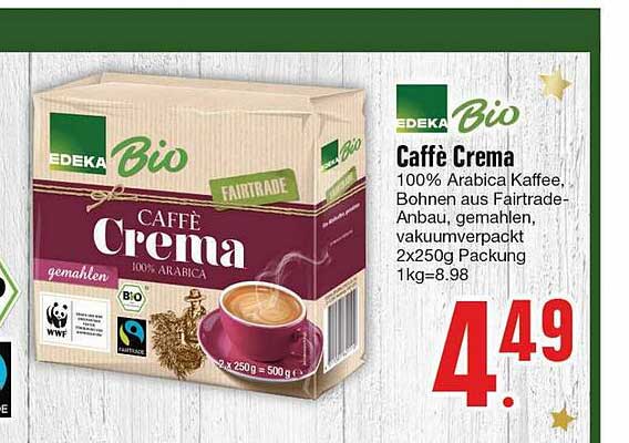 Edeka Bio Caffè Crema Angebot bei EDEKA - 1Prospekte.de