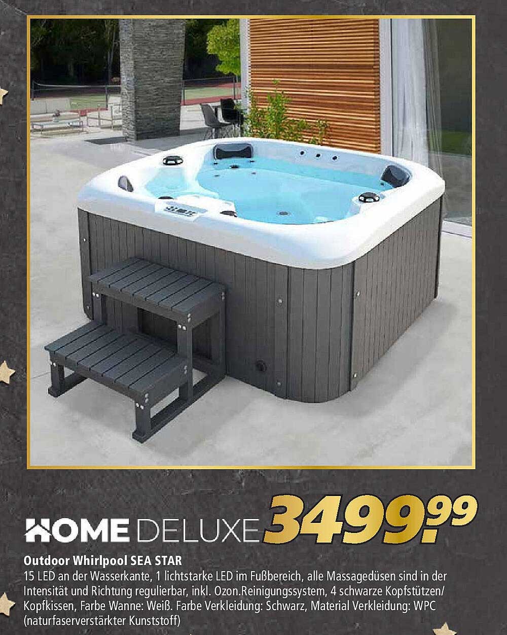 Home Deluxe Outdoor Whirlpool Sea Star Angebot bei Marktkauf